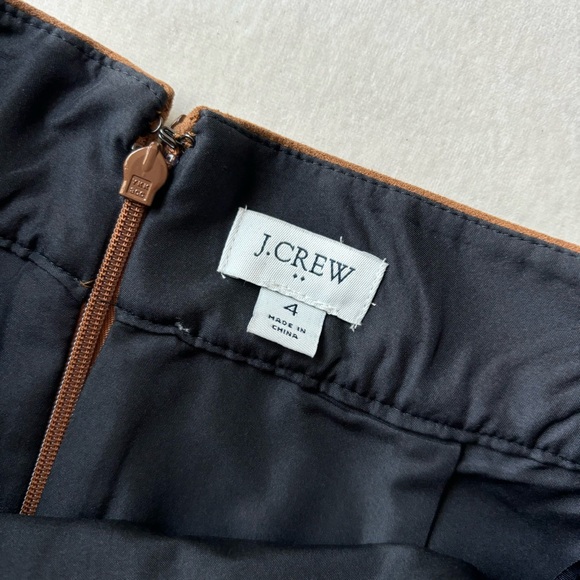 J. Crew Factory Faux Suede Walnut Mini Skirt Size 4 - Picture 5 of 7